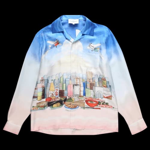 Casablanca Long-Sleeve Cuban Collar Shirt 'Multicolor'