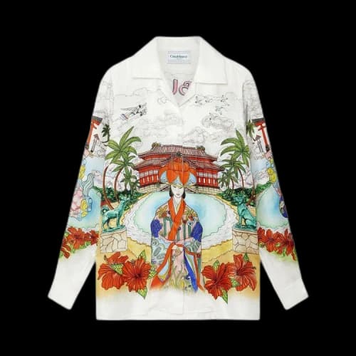 Casablanca Long-Sleeve Cuban Collar Shirt 'Okinawa'
