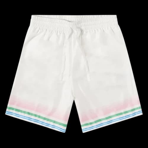 Casablanca Silk Shorts With Drawstrings 'Le Jeu De Ping Pong'