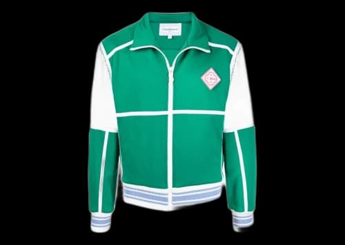 Casablanca Panelled Bomber Jacket Green/White