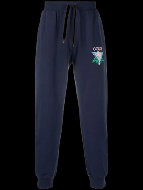 Casablanca Memphis Icon Embroidered Sweatpant Blue
