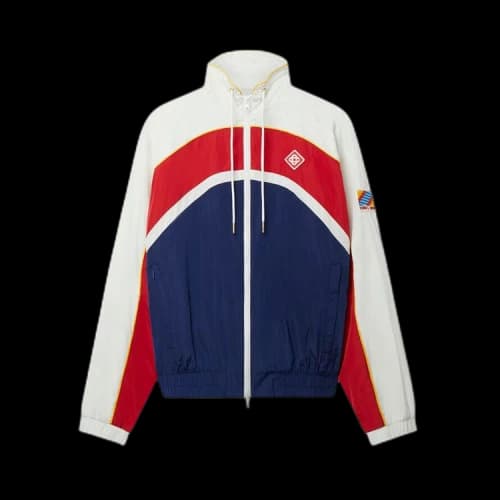Casablanca Arch Panelled Shell Suit Track Jacket 'White/Red/Navy'