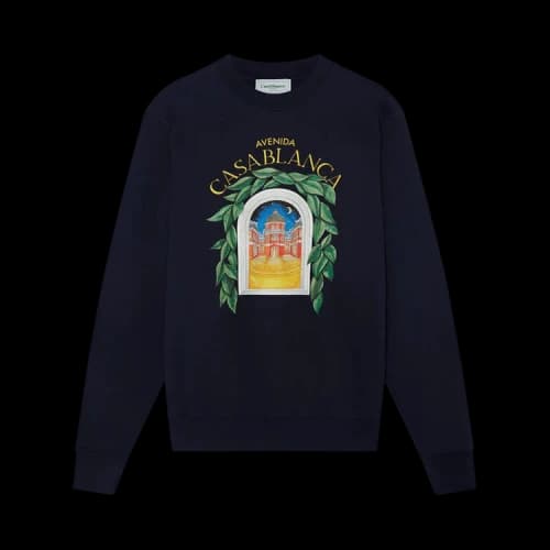 Casablanca Avenida Printed Sweatshirt 'Navy'