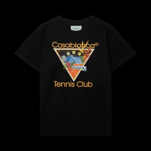 Casablanca Tennis Club Icon Printed T-Shirt 'Black'
