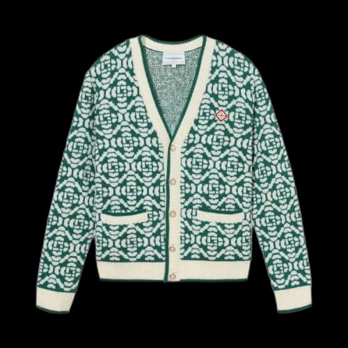 Casablanca Monogram Cardigan 'Green'