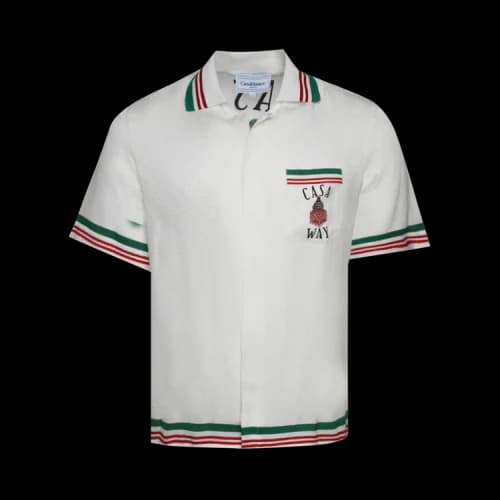 Casablanca Knitted Collar Short-Sleeve Shirt 'Casa Way'