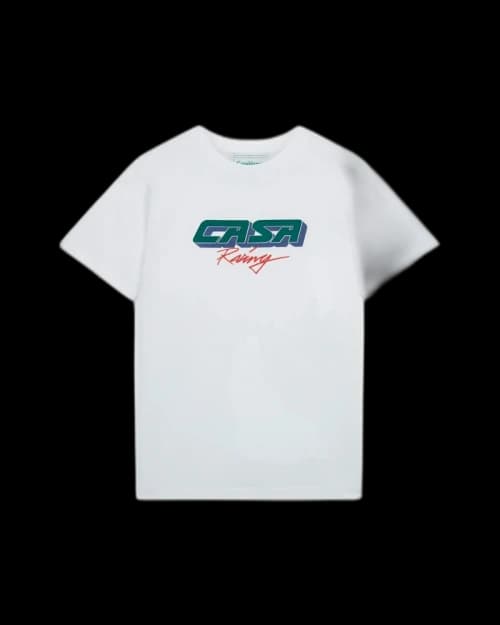 Casablanca Casa Racing 3D Printed Oversized T-Shirt White