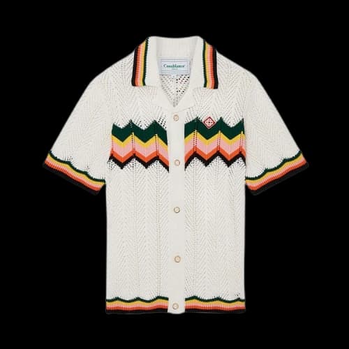 Casablanca Chevron Lace Shirt 'White/Multicolor'