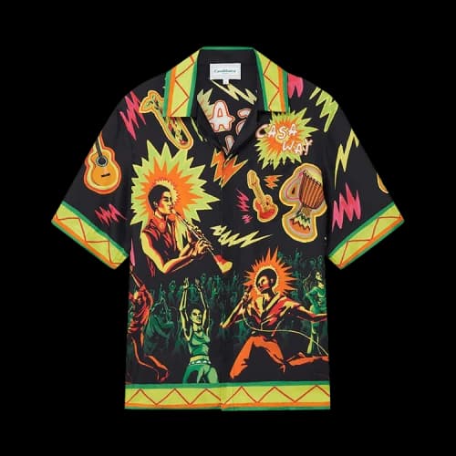 Casablanca Cuban Collar Short-Sleeve Shirt 'Music For The People'