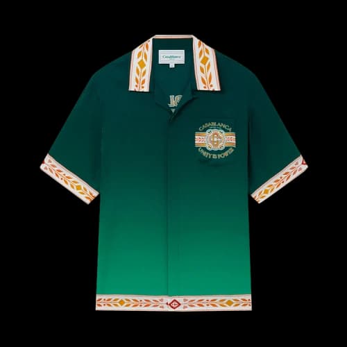Casablanca Cuban Collar Short-Sleeve Shirt 'Unity Is Power'