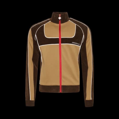 Casablanca Chenille Panelled Track Jacket 'Beige/Brown'