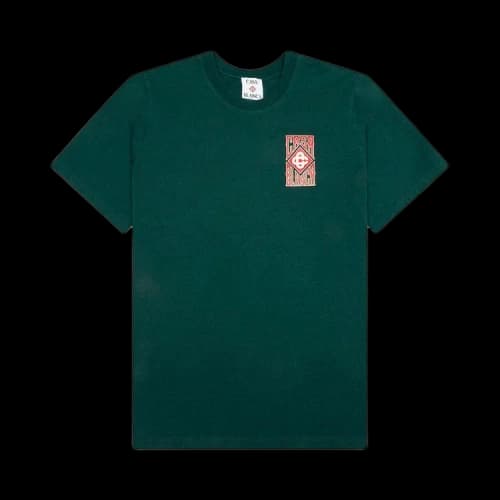 Casablanca Gothic Stacked Logo Screen Printed T-Shirt 'Green'