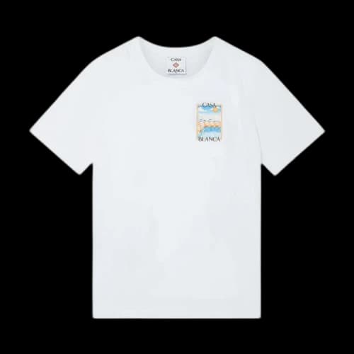 Casablanca Surreal Pool Printed T-Shirt 'White'