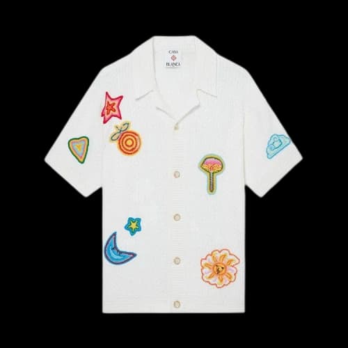 Casablanca Crochet Motif Shirt 'White'