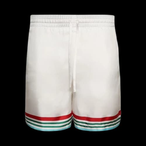 Casablanca Casa Way World Series Silk Shorts 'White'