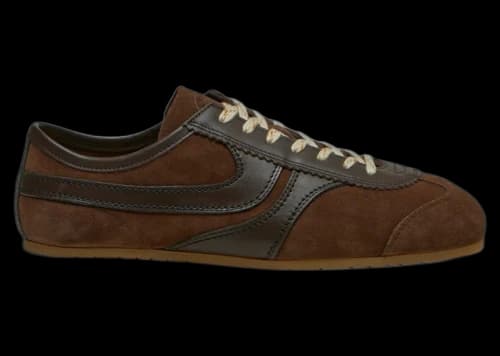 Dries Van Noten Suede Sneakers Dark Brown