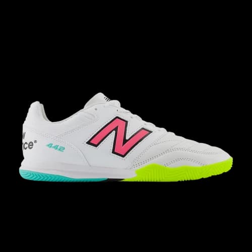 New Balance 442 Pro Indoor v2 White Hi-Lite Neon Pink