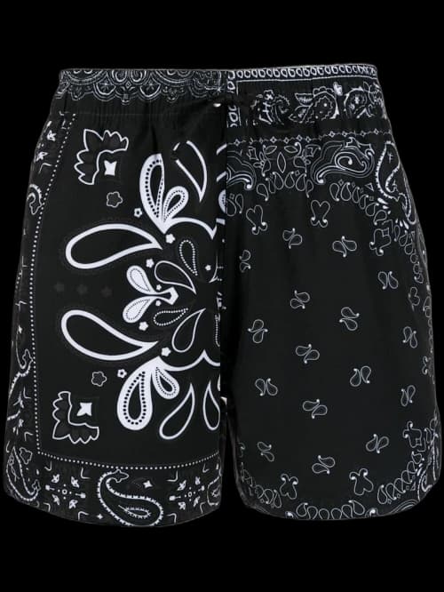 AMIRI Bandana Swim Shorts Black