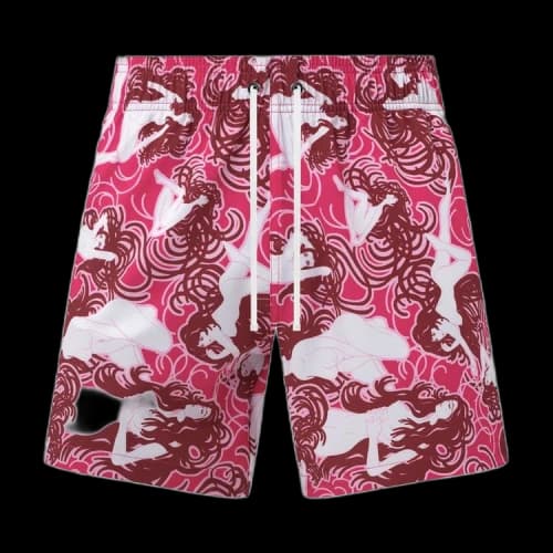Amiri Naked Girls Swim Trunks 'Pink'