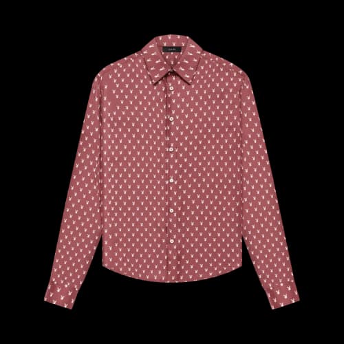 Amiri Micro Playboy Long-Sleeve Shirt 'Burgundy'