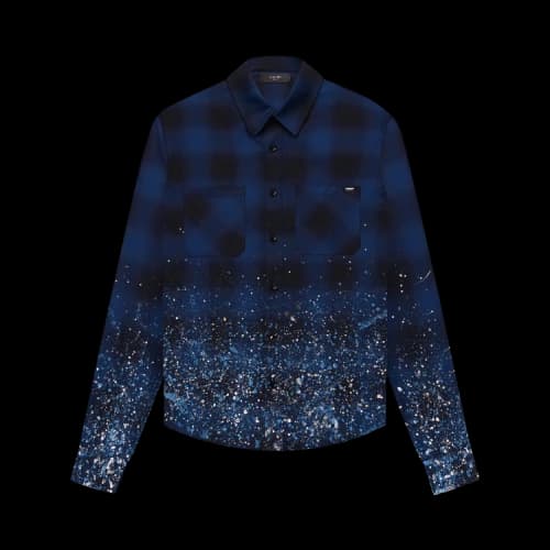 Amiri Crystal Painter Flannel 'Blue'