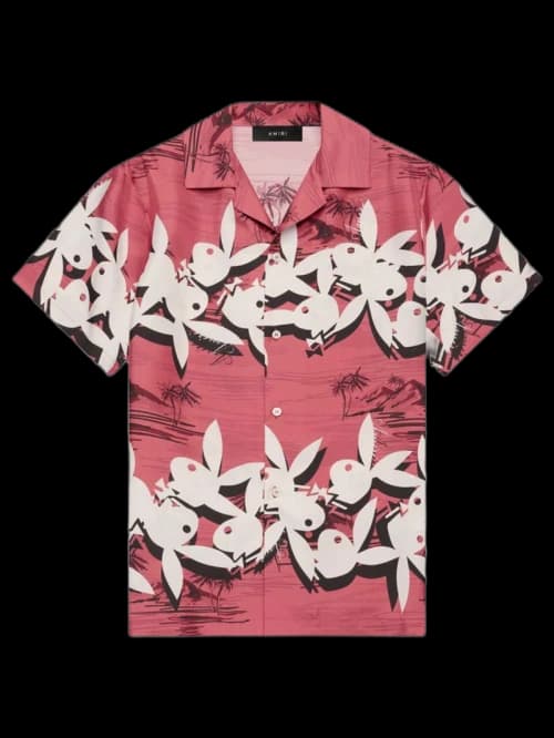 AMIRI Playboy Aloha Shirt Red