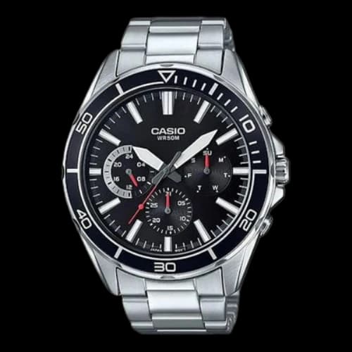 CASIO Quartz Stainless Steel Strap Black Mens