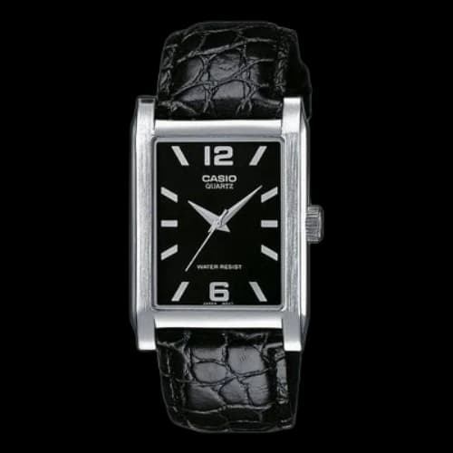 CASIO Dress 50m Waterproof Dial Quartz Movement Watch Mens Black Analog