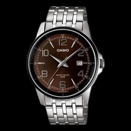 CASIO Quartz Movement 100m Waterproof Watch Stainless Steel Strap Mens