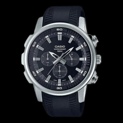 Casio Dress Classic Minimalistic Analog Watch 'Black Silver'