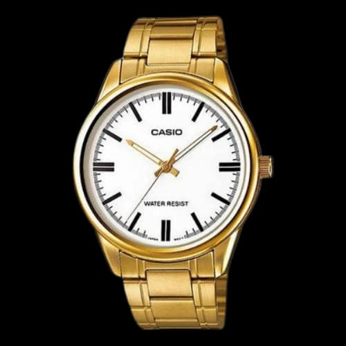 Casio Standard Business Retro Analog Watch 'Gold White'