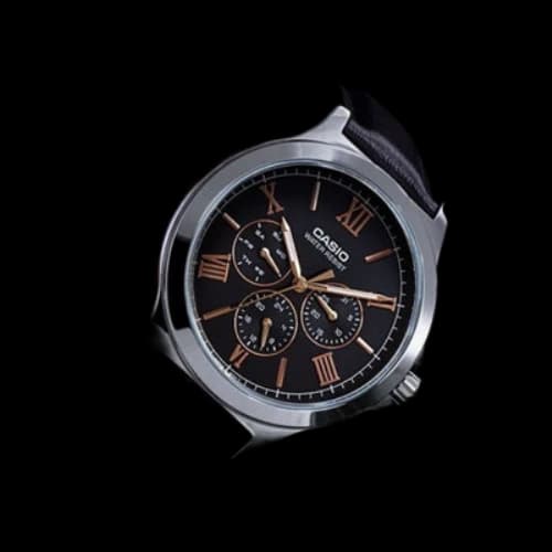 CASIO ENTICER SERISE Series Minimalistic Casual Watch Mens Black Analog