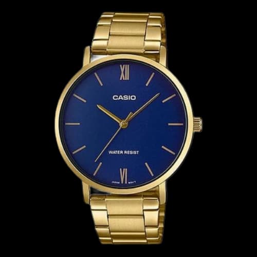 Casio Analog Watch 'Gold Royal Blue'