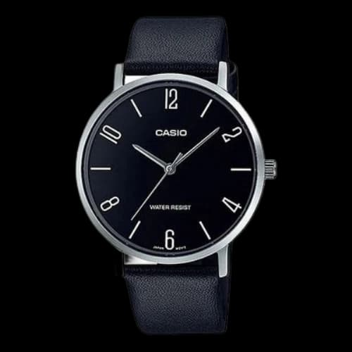 CASIO Small Belt Waterproof Mens Black Analog