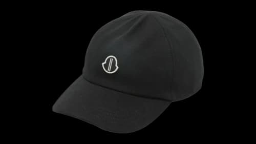Rick Owens x Moncler Cappello Baseball Hat Black
