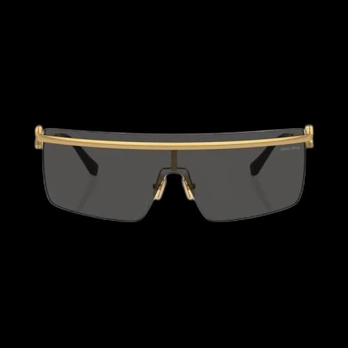 Miu Shield Sunglasses 'Gold/Black'
