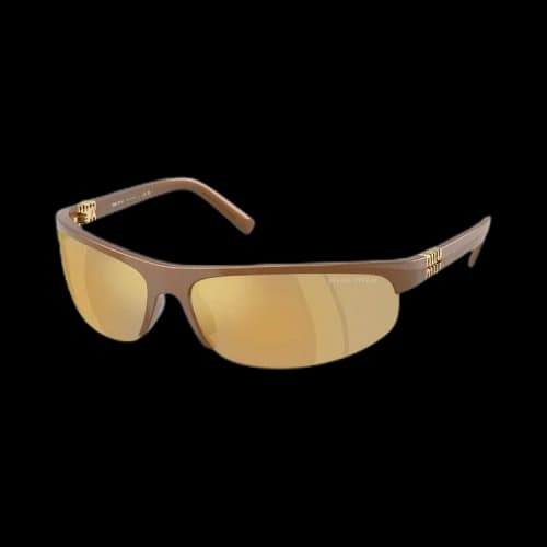 Miu Oval Sunglasses 'Brown'