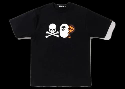 BAPE x Mastermind Ape Head & Milo Tee Black