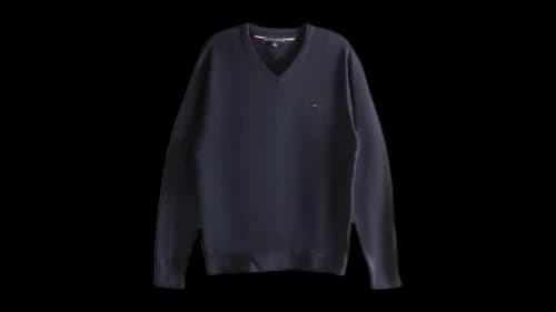 Tommy Hilfiger Essential Cotton V Neck Sweater Desert Sky
