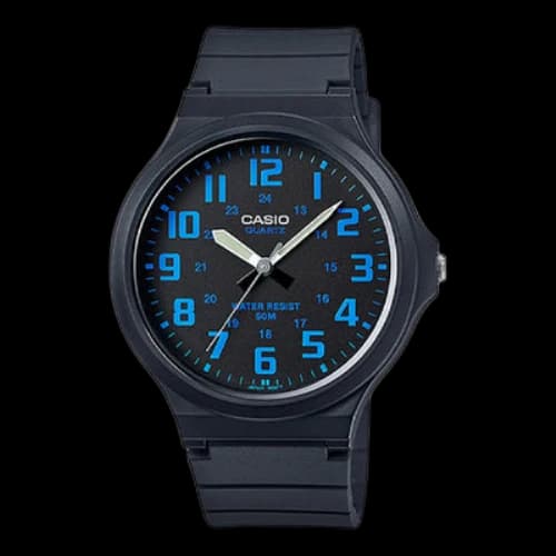 CASIO Quartz Resin Strap Watch Case Black Dial 50m Waterproof 48*43.6*10.3mm Black Analog Mens