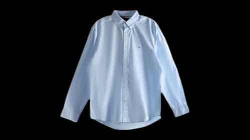 Tommy Hilfiger Core Flex Poplin Solid RF Shirt Sweet Blue