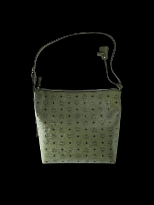 MCM Aren Vi Large Hobo Bag Khaki Moss
