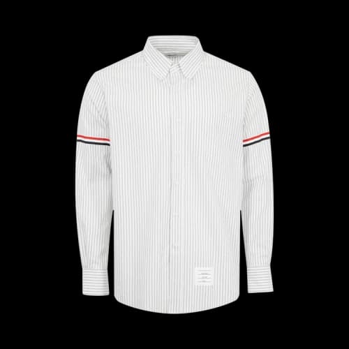 Thom Browne Long-Sleeve Shirt with GG Armband 'Medium Grey'