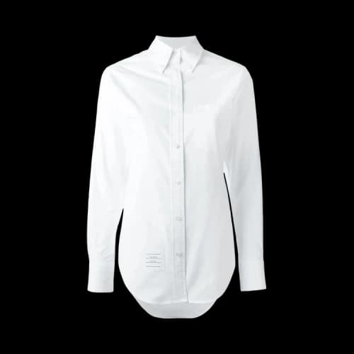 Thom Browne Button Down PC Long-Sleeve Shirt 'White'