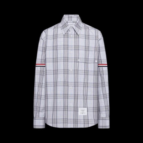 Thom Browne Plaid Check Poplin Armband Oversized Shirt 'Seasonal/Multicolor'