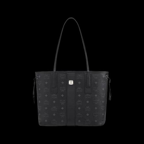 MCM Liz Reversible Visetos Small Tote Bag 'Black'