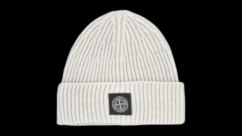 Stone Island Full Rib RWS Wool Beanie Sand Melange