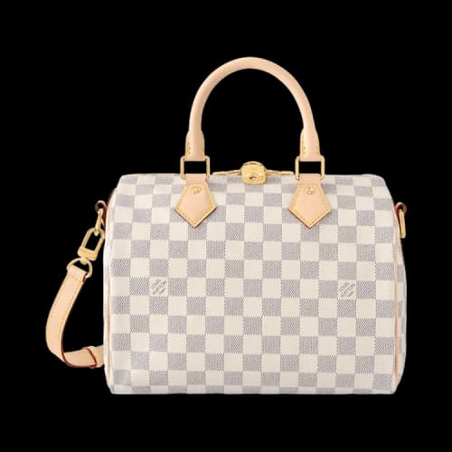 Louis Vuitton Speedy Bandouliere 25 'White Damier Azur Canvas'