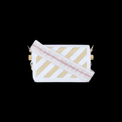 Off-White Mini Diagonal Metallic Flap Bag 'White'