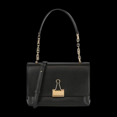 Off-White Medium Leather Shoulder Bag 'Black'